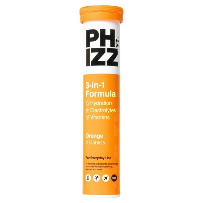 Orange 3-in-1 Hydration, Electrolytes & Vitamins Effervescent 20 tablets
