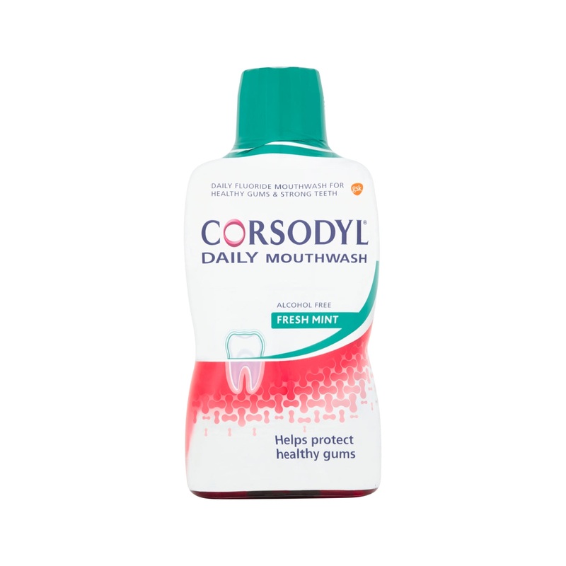 Corsodyl Gum Care Mouthwash Alcohol Free Daily Fresh Mint 500ml