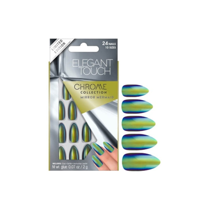 Elegant Touch Chrome Collection Nails Mirror Mermaid