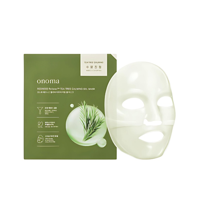 onoma Redness Reliever Tea Tree Calming Gel Mask Set (4+1)
