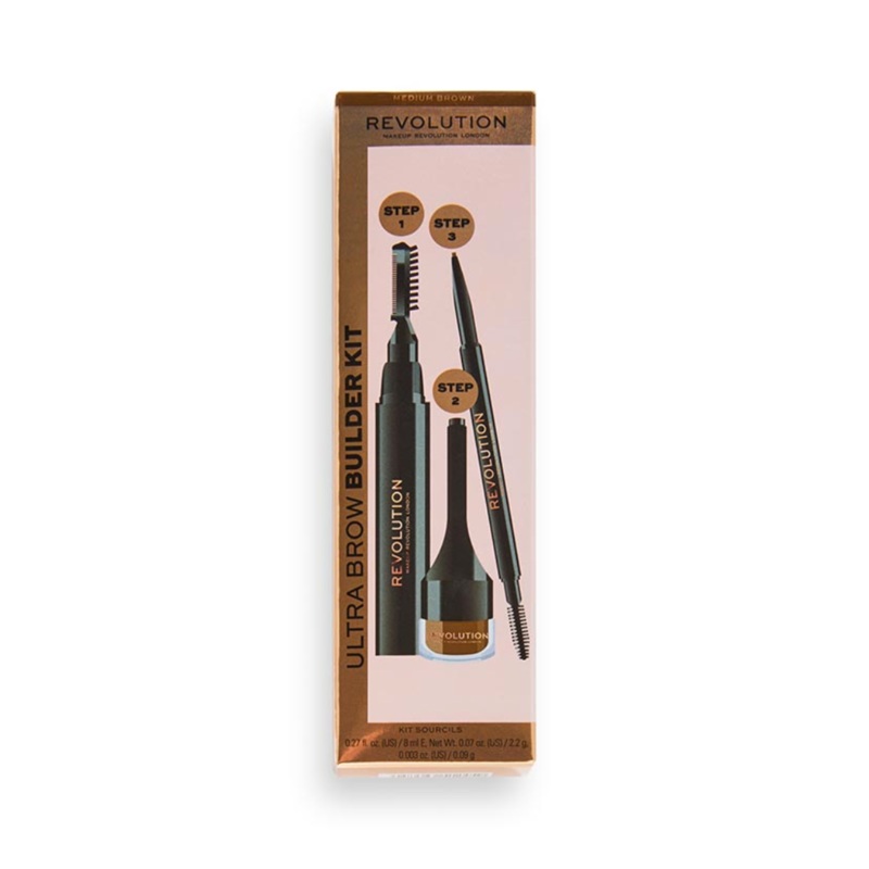 Makeup Revolution Ultra Brow Builder Kit Medium Brown