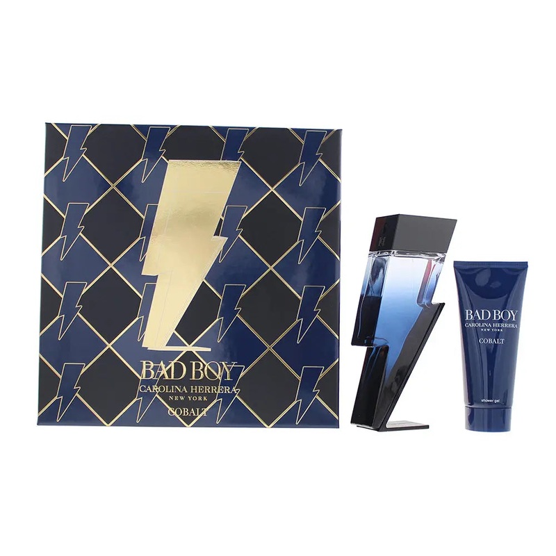 Carolina Herrera Bad Boy Cobalt 2 Piece Gift Set: Eau de Parfum 100ml – Shower G