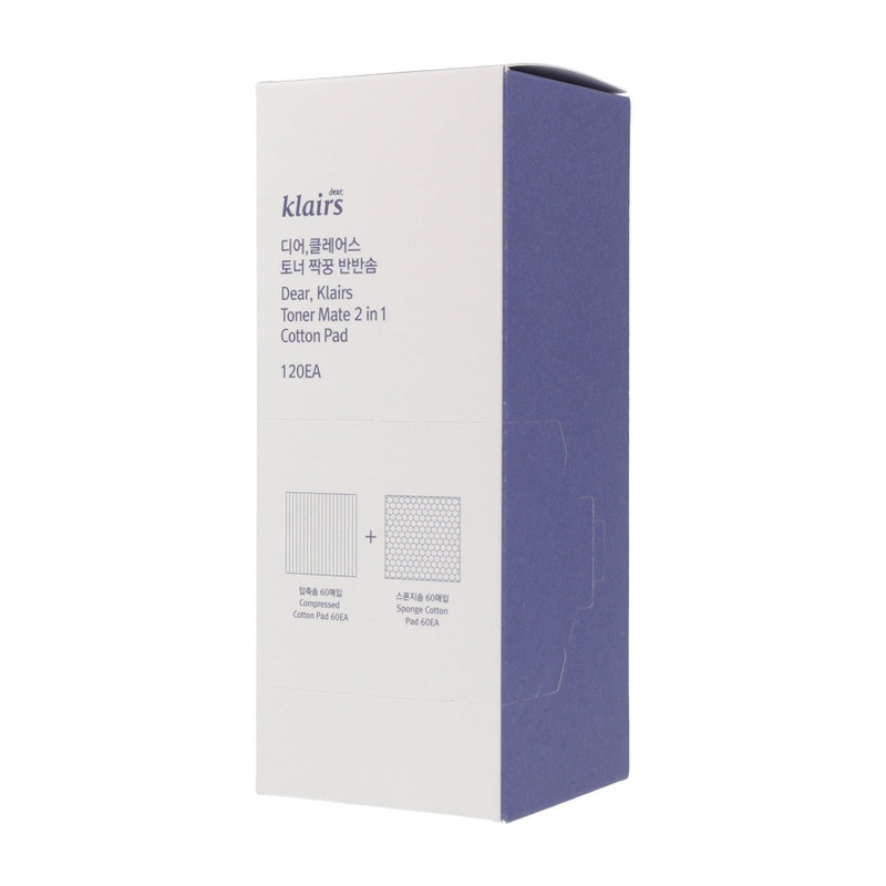 Klairs Toner Mate 2 in 1 Cotton Pad 12ea
