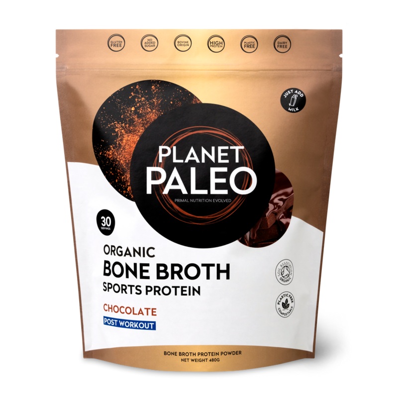Organic Bone Broth Sport Protein – Chocolate 480g