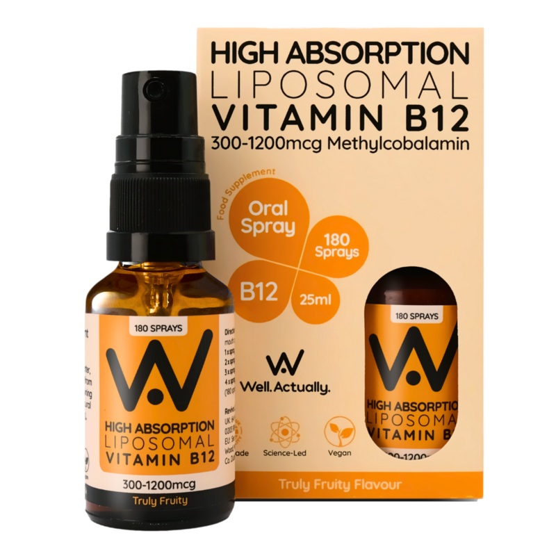 Vitamin B12 Methycobalamin (300 – 1200g) – Liposomal Spray – Truly Fruity Flavour  25ml