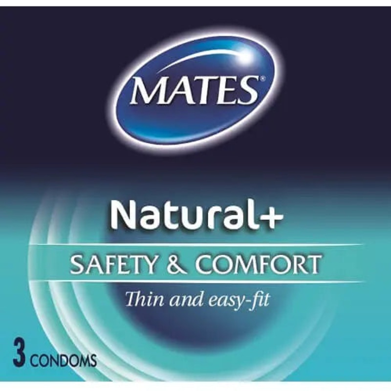 Mates Natural Condoms 3 Pack (5% VAT)
