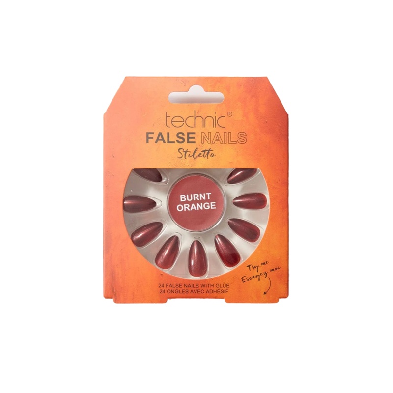 Technic Stiletto False Nails Burnt Orange