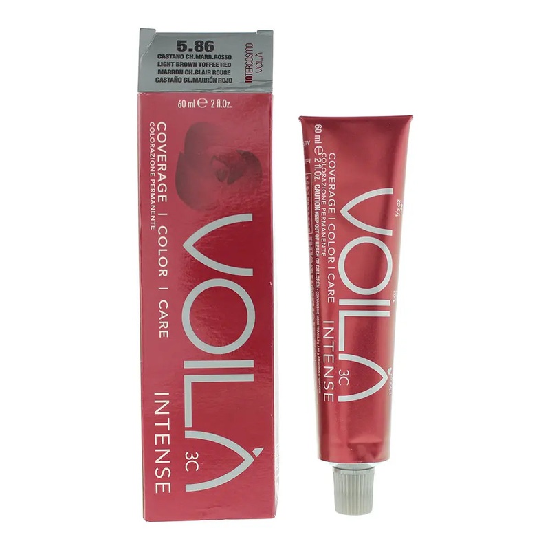 Intercosmo Voil 3C Intense 5.86 Light Brown Toffee Red Hair Colour 60ml