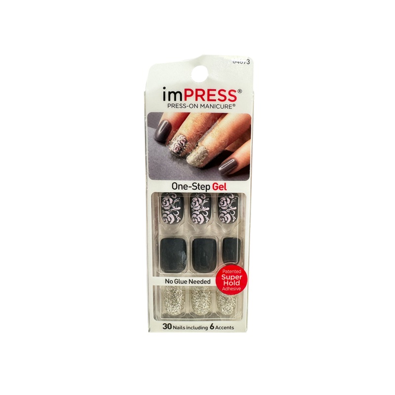 Kiss Gel Impress 30 Nails Black 64873