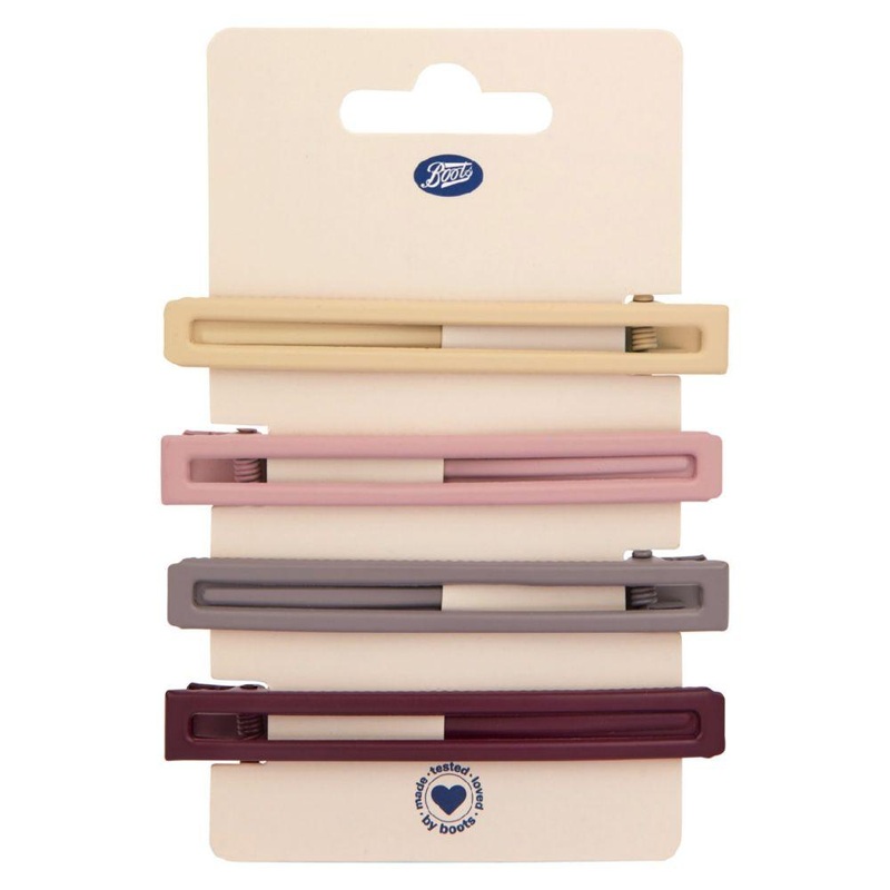 Long Rectangle Hair Clips X4