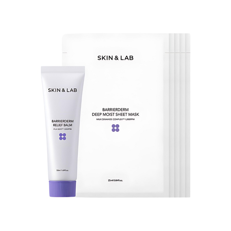 SKIN&LAB Barrierderm Relief Balm 50ml + Deep Moist Sheet Mask 5ea Set