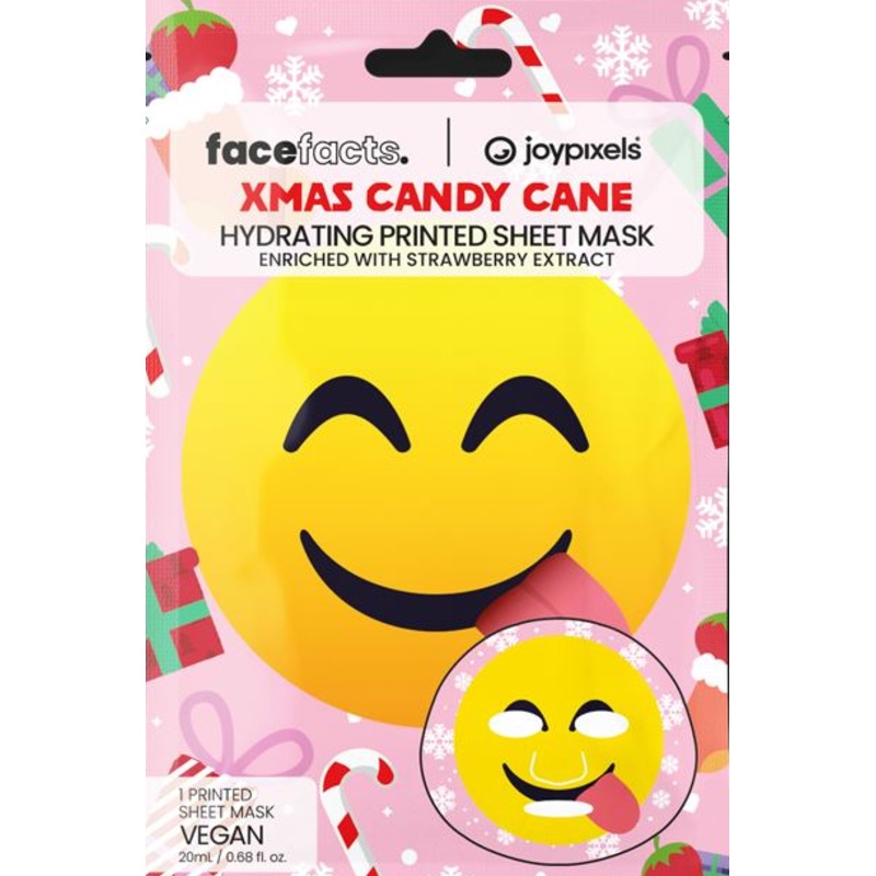 Face Facts Xmas Candy Cane Sheet Mask