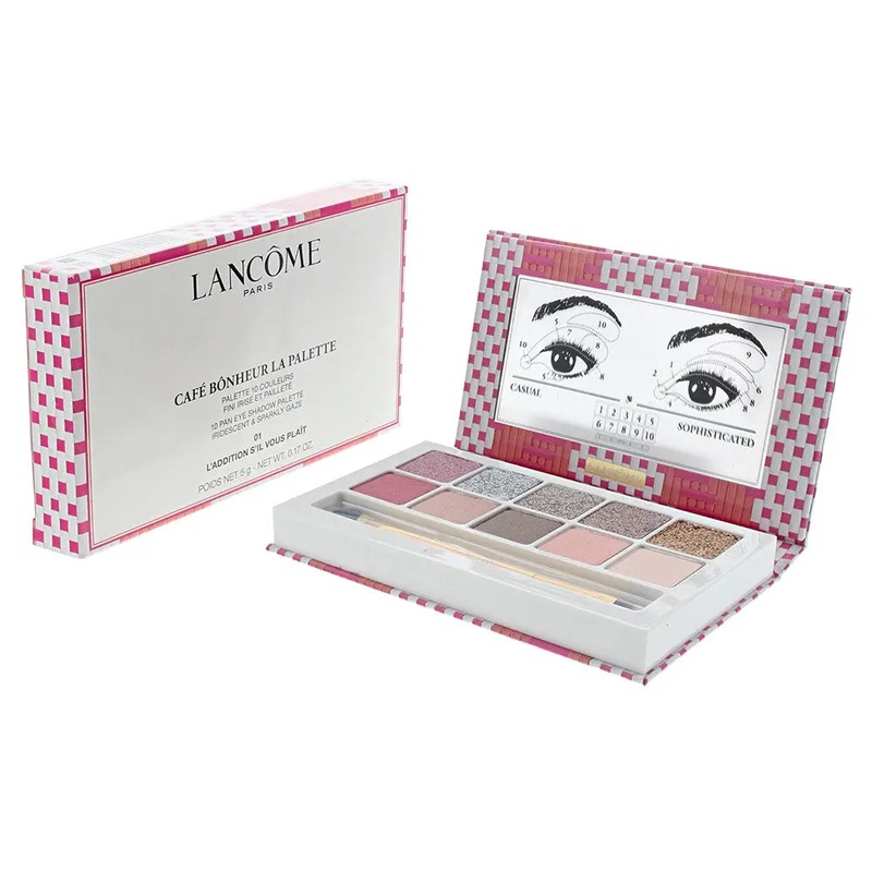 Lancme Caf Bonheur Eye Palette: #01 L’Addition Sil Vous Plait – 10 Pan Eye Sha