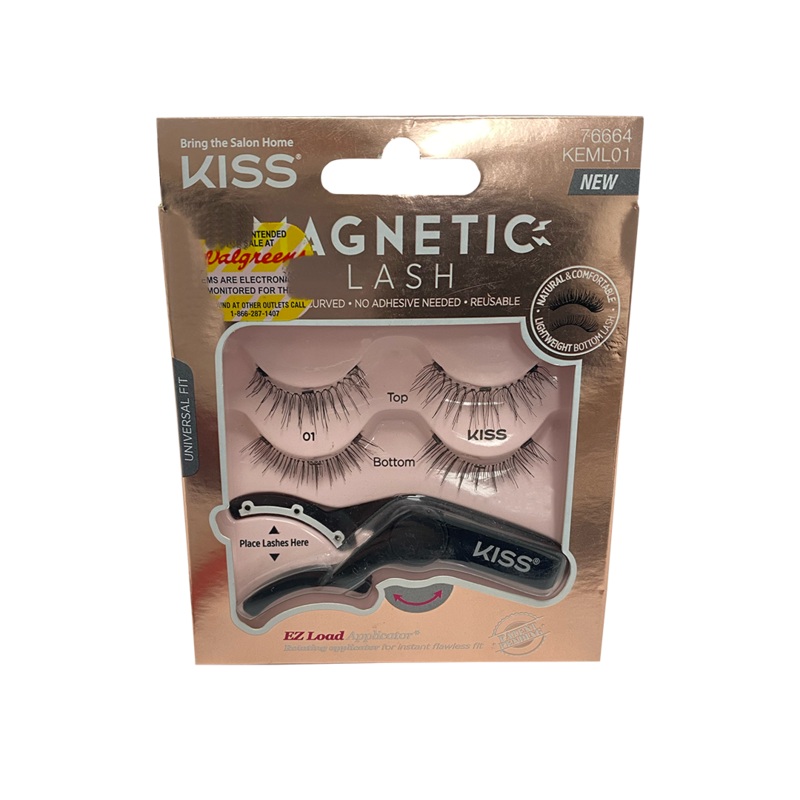 Kiss Magnetic Lash False Eyelashes 76664 With Eyeliner