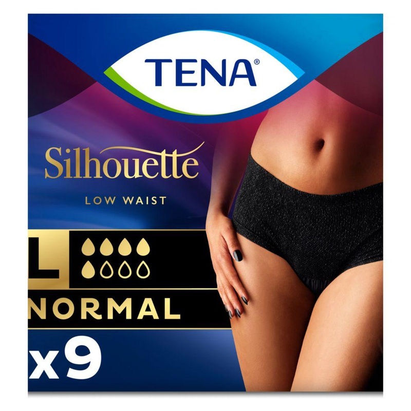 Lady Silhouette Normal Black Incontinence Pants Large – 9 Pack