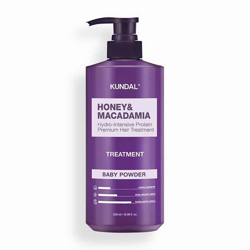 KUNDAL Honey & Macadamia Hair Treatment 500ml (Choose from 16 Scents) Baby Powder