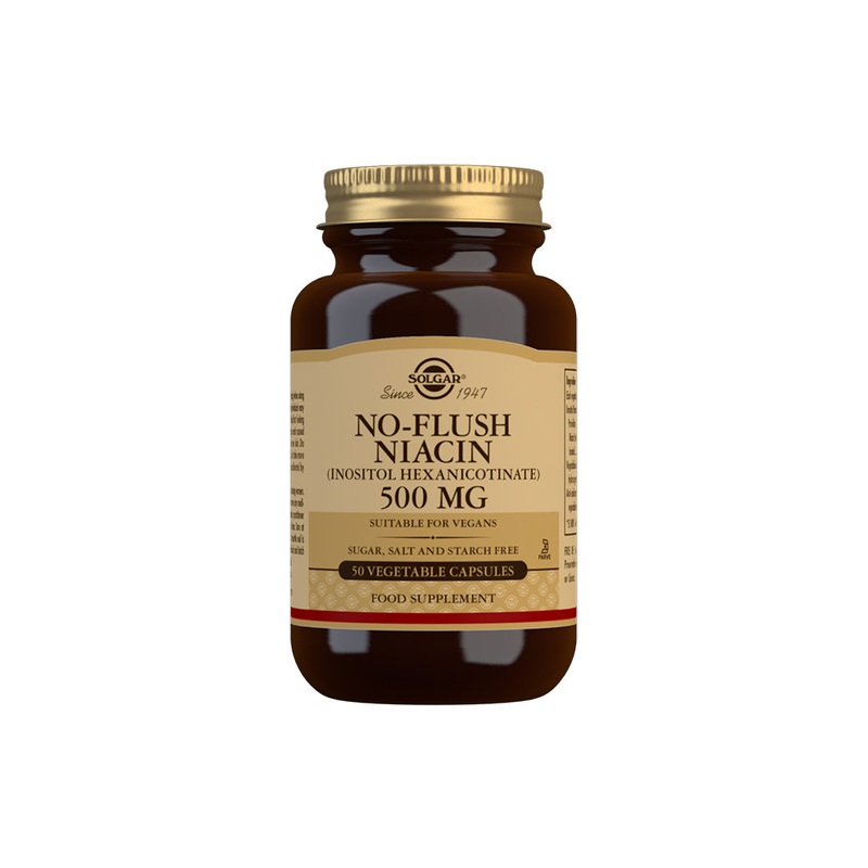 No Flush Niacin 500mg 50 capsules