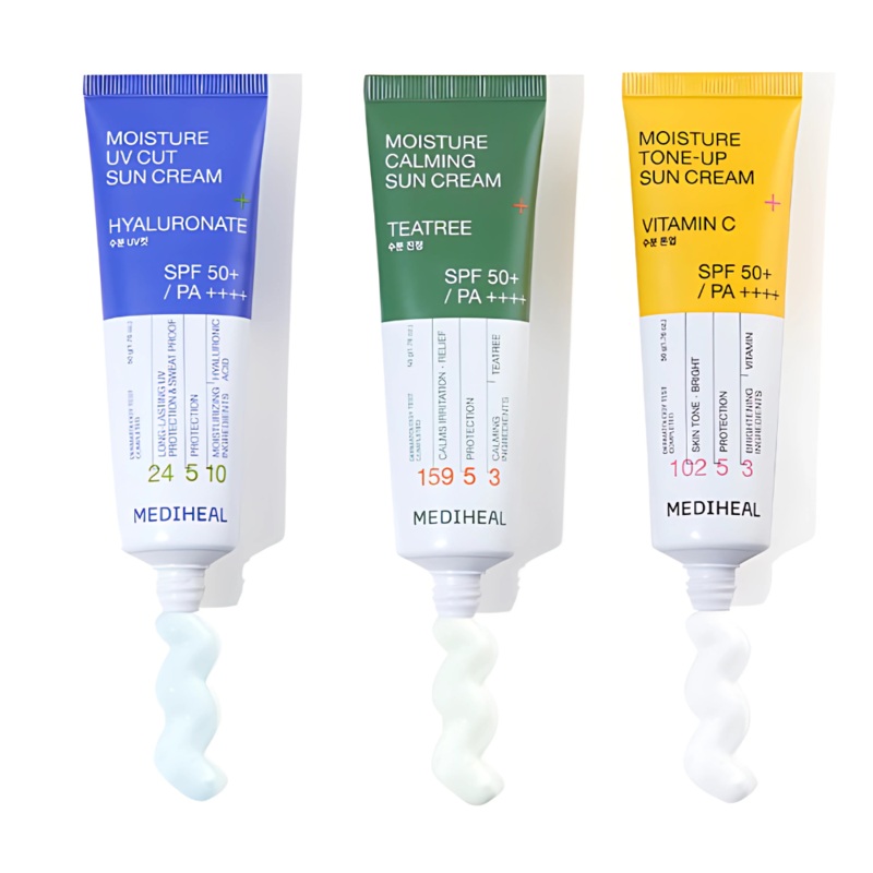 MEDIHEAL Moisture Sun Cream SPF50+ PA++++ 50ml UV Cut Sun Cream + Hyaluronate SPF50+ PA++++ 50ml