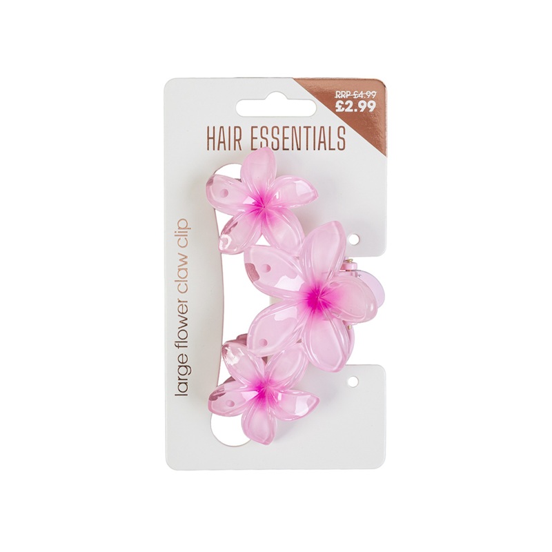 Beauty Outlet 3 Flower Claw Clip Pink BEAU549