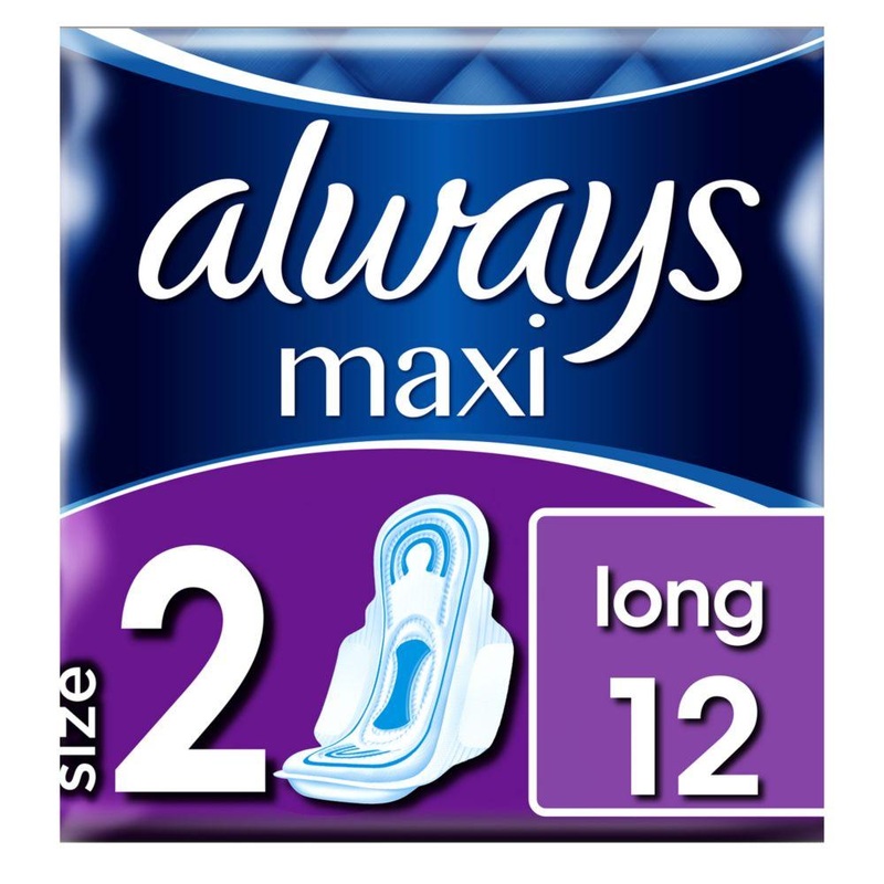 Maxi Long Sanitary Towels Long Wings 12S