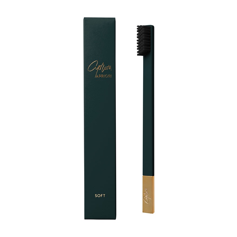 Slim British Racing Green Gold Soft Toothbrush