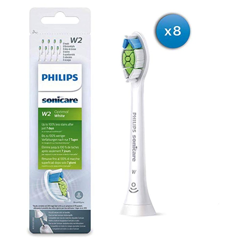 Sonicare Optimal White Replacement Heads – 8Pk, WhiteHx6068/12