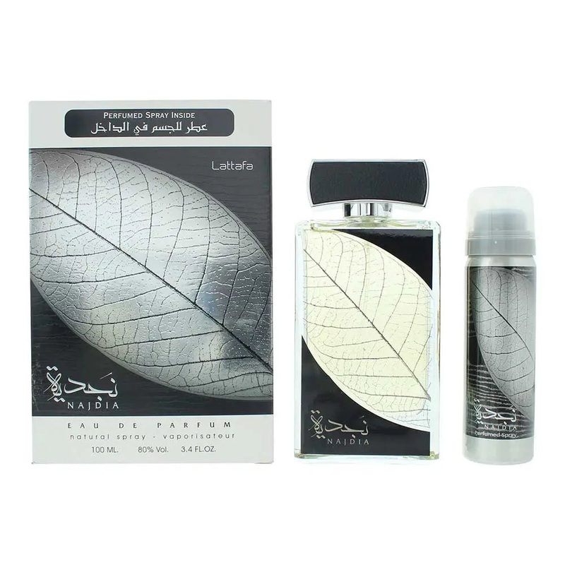 Lattafa Najdia 2 Piece Gift Set: Eau de Parfum 100ml – Deodorant Spray 50ml