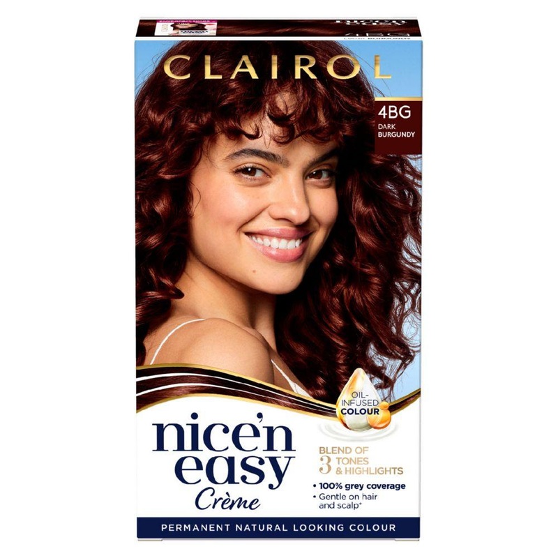 Nice N Easy Permanent Hair Dye 4Bg Dark Burgundy 177Ml