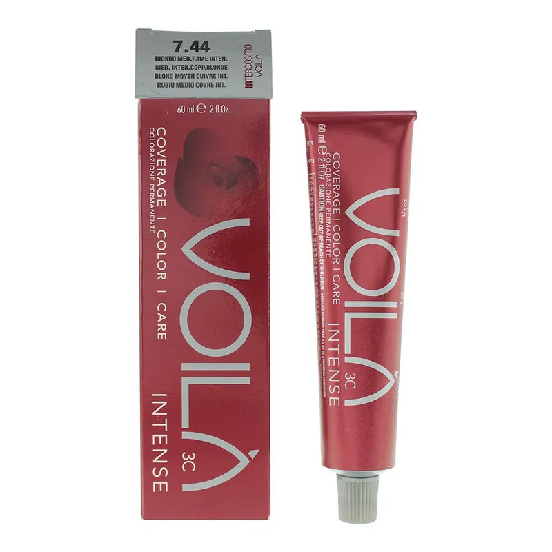 Intercosmo Voil 3C Intense 7.44 Medium Intense Copper Blonde Hair Colour 60ml