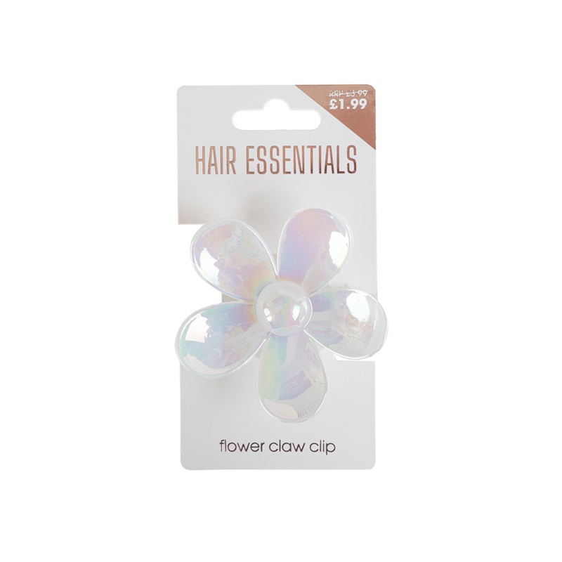 Beauty Outlet Flower Claw Clip Pearl BEAU522 White