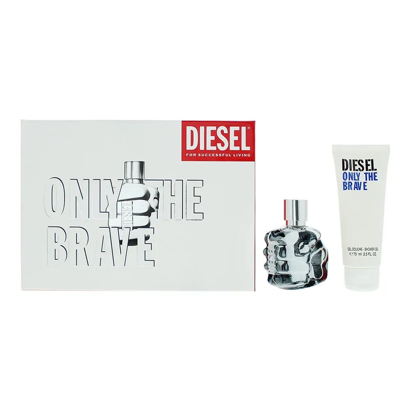 Diesel Only The Brave 2 Piece Gift Set: Eau de Toilette 50ml – Shower Gel 75ml