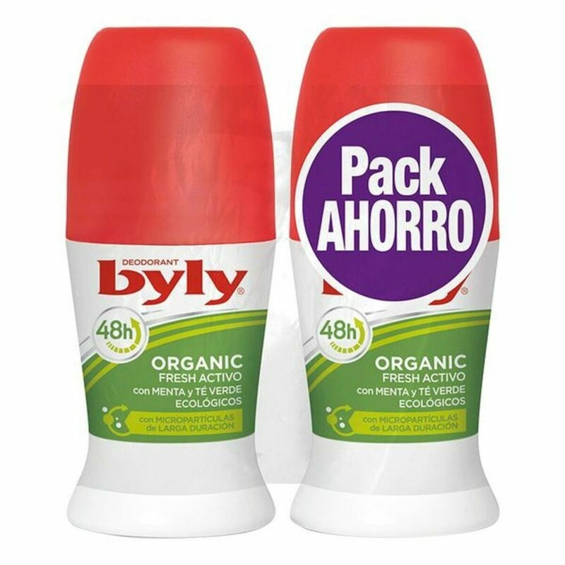 Roll-On Deodorant Byly Organic Extra Fresh Active 50 ml 2 Units