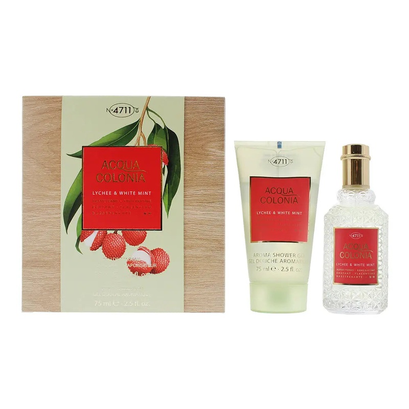 4711 Acqua Colonia Lychee  White Mint 2 Piece Gift Set: Eau de Cologne 50ml – S