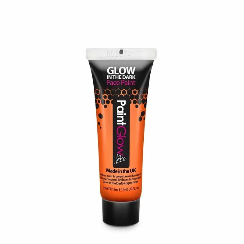 PaintGlow Pro Glow in the Dark Face Paint 12ml  – Orange