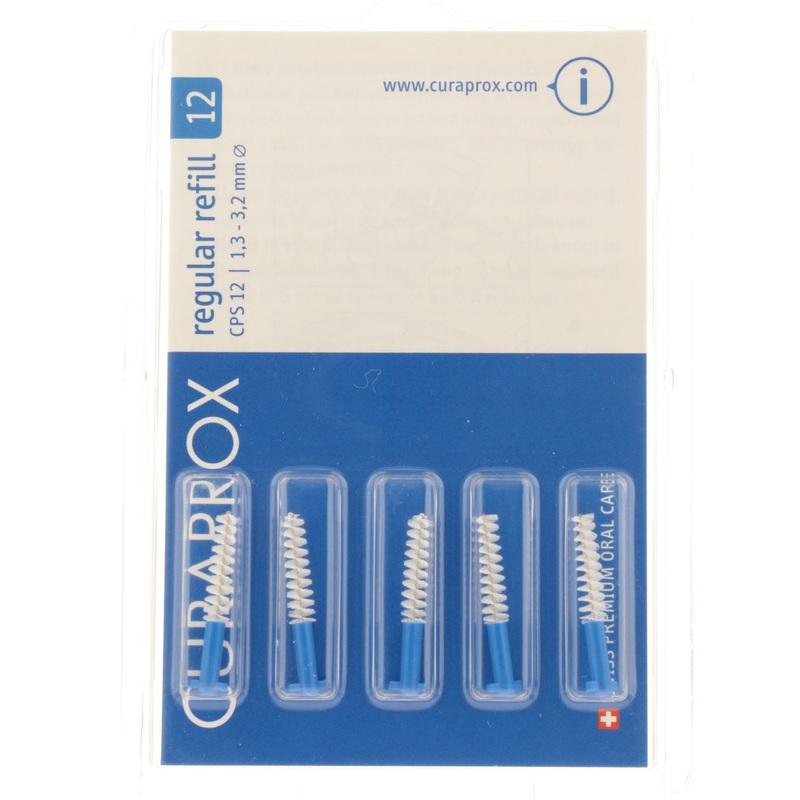 CPS 12 Interdental Tip Refills 1.3 – 3.2mm Blue 5 items