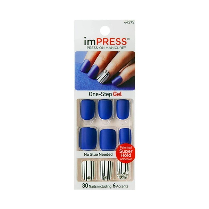 Kiss Impress Nails Shocking 64275 Blue Stripe