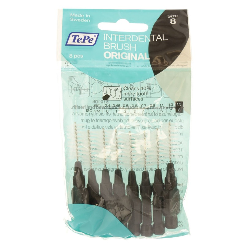 Interdental Brushes for Larger Spaces Black 1.5mm 8 units