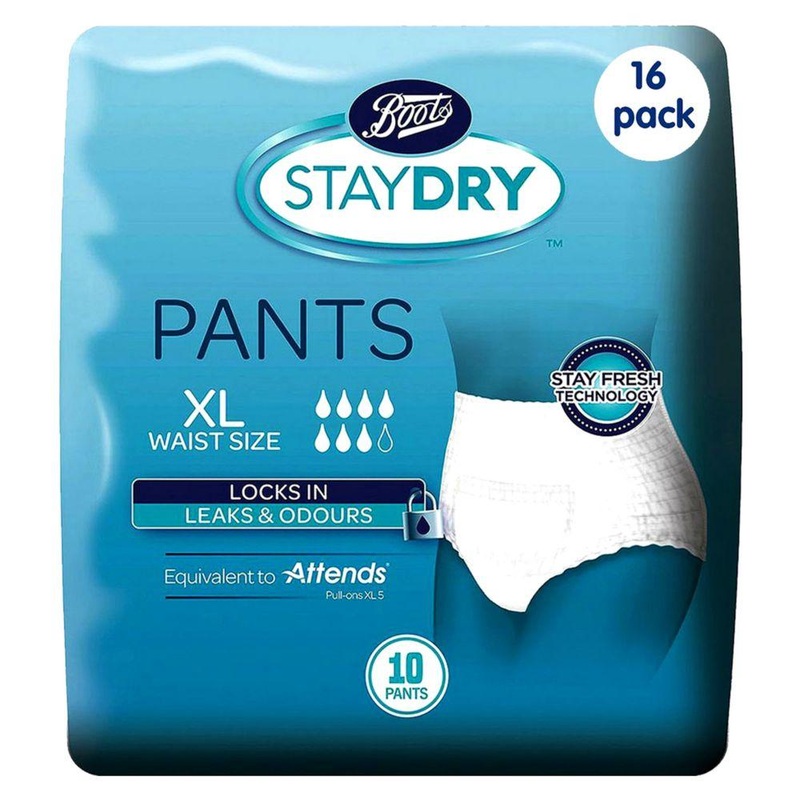 Staydry Pants Xl – 160 Pants (16 Pack Bundle)