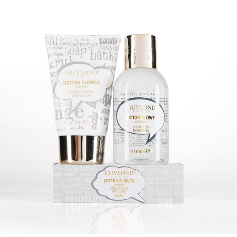 Guylond -“COTTON FLOWER” COLLECTION BATH RECTANGULAR GIFT SET