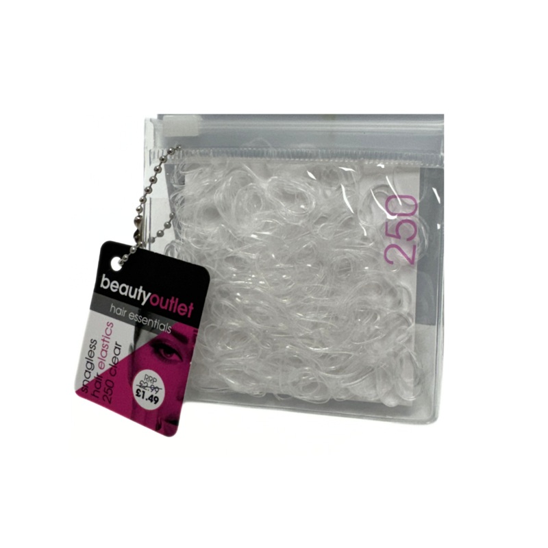 Beauty Outlet 250 No Snag Hair Bands Clear BEAU140
