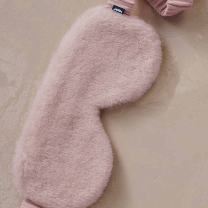 Merino Knit Fleece Sleep Mask – Dusty Rose