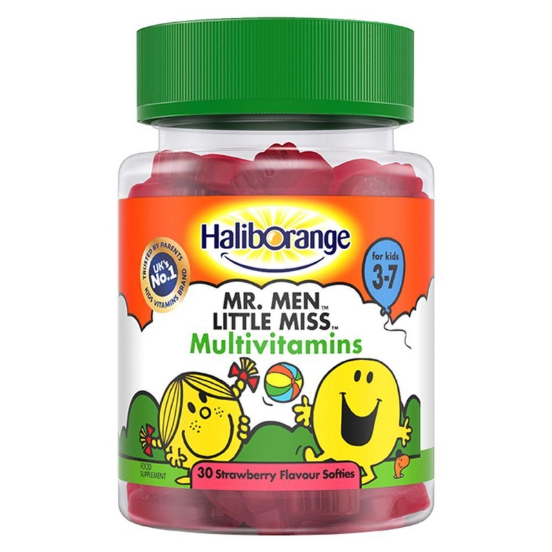 For Kids 3-7 Mr. Men Little Miss Multivitamins – 30 Strawberry Flavour Softies