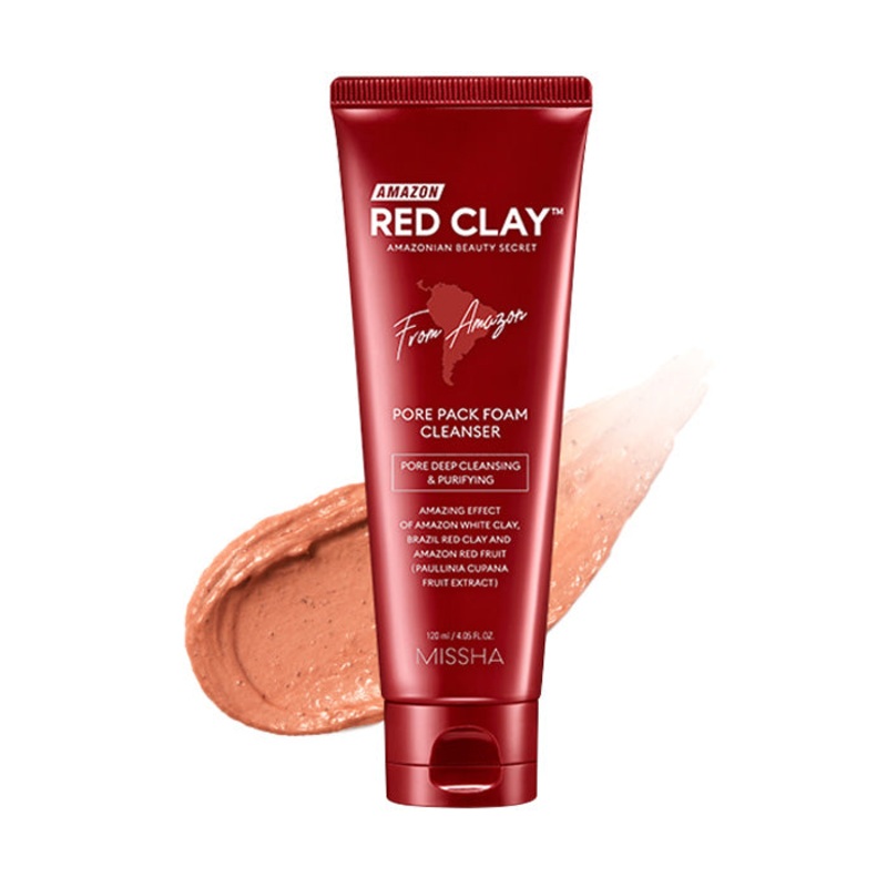 MISSHA Amazon Red Clay Pore Pack Foam Cleanser 120ml