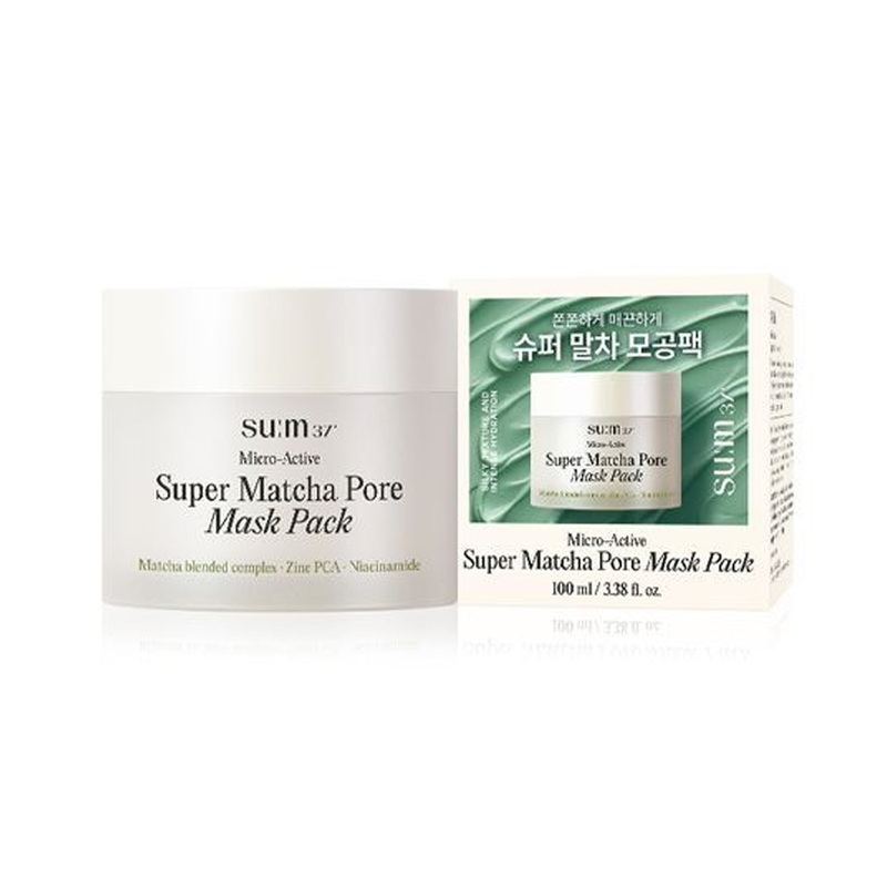 su:m37 Micro-Active Super Matcha Pore Mask Pack 100ml
