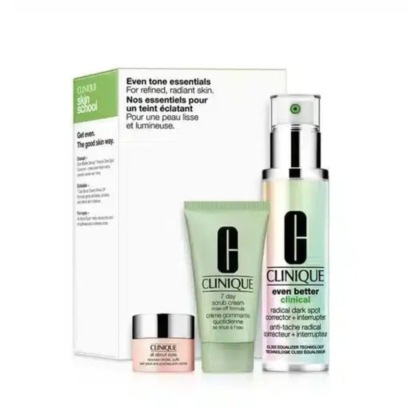 CLINIQUE SET: DARK SPOT CORRECTOR 50ML + 7 DAY SCRUB 30ML + EYE CREAM 5ML