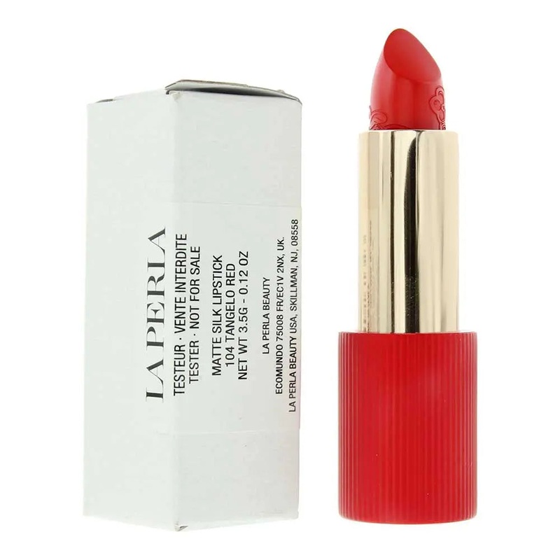 La Perla Tester Matte Silk 104 Tangelo Red Lipstick 3.5g