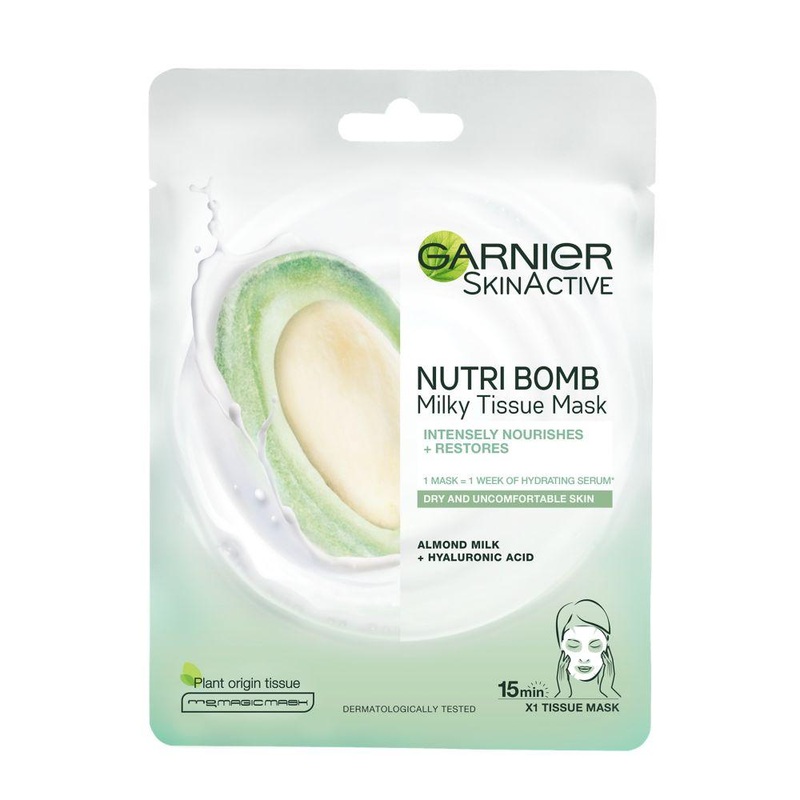 Nutri Bomb Milky Face Sheet Mask Almond Milk And Hyaluronic Acid 28G