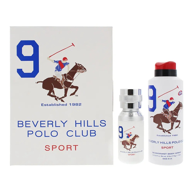 Beverly Hills Polo Club Sport 9 2 Piece Gift Set: Eau de Toilette 50ml – Deodorant Spray 175ml