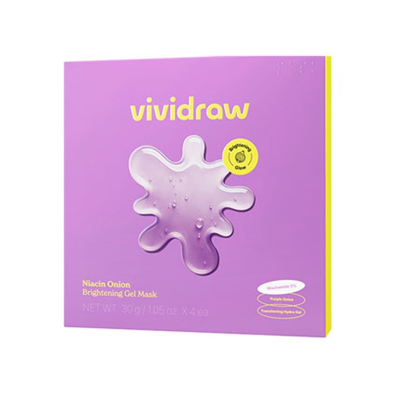 vividraw Niacin Onion Brightening Gel Mask 4ea