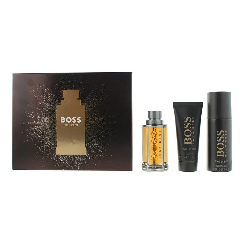 Hugo Boss The Scent 3 Piece Gift Set: Eau de Toilette 100ml – Shower Gel 100ml –